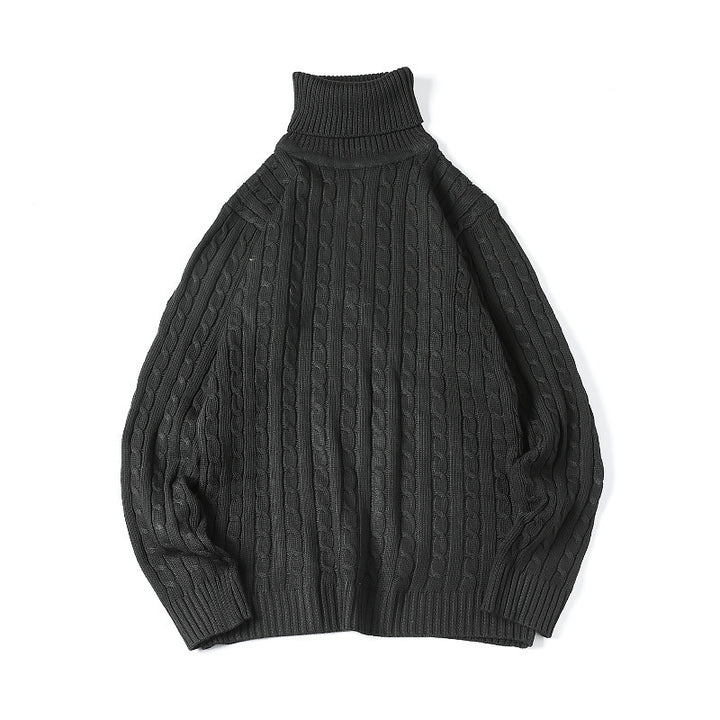 Herren nan Feinstrick-Rollkragenpullover mit Zopfmuster und schmaler Silhouette Echo Archiv