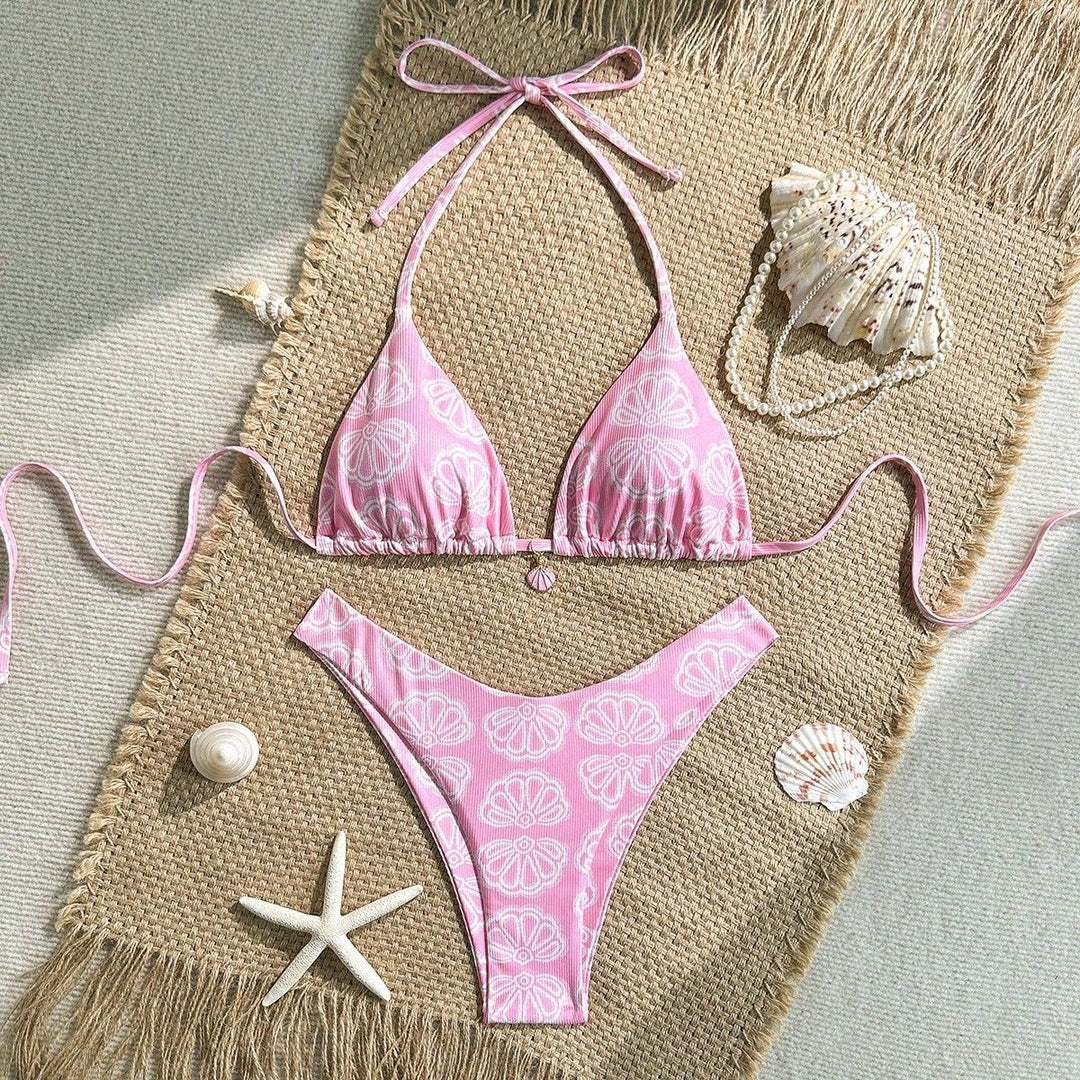 Damen Triangel-Bikini mit floralem Muster und komfortablem Schnitt Echo Archiv