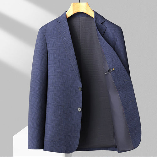 Herren eleganter Blazer mit strukturiertem Gewebe und praktischen Taschen Echoarchiv