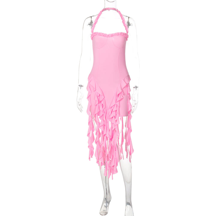 Damen Rüschenkleid mit tiefem Ausschnitt Echo Archiv