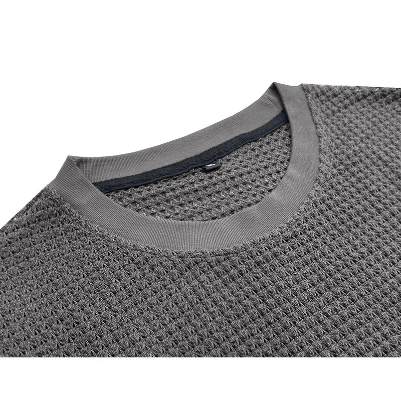Herren Rundhalsshirt aus strukturiertem Material mit atmungsaktiven Eigenschaften Echoarchiv