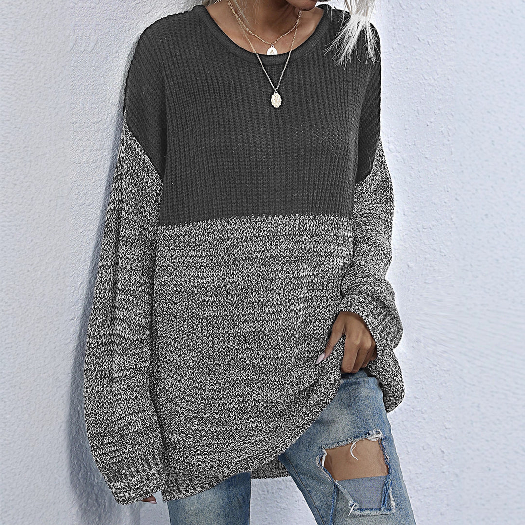 Damen Stilvoller Strickpullover mit luxuriösen Texturen Echo Archiv
