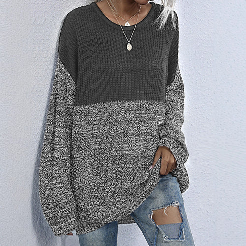 Damen Stilvoller Strickpullover mit luxuriösen Texturen Echo Archiv