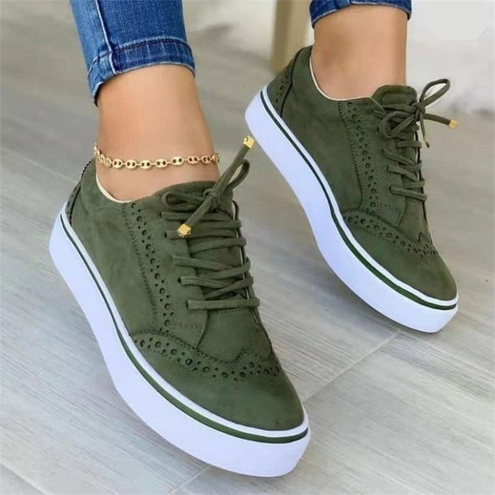Damen Schnürer-Plateau-Sneaker im Brogue-Stil mit Komfortfußbett Echo Archiv