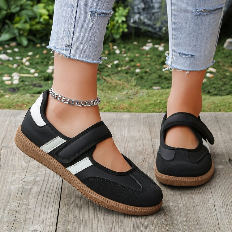 Damen Mary-Jane-Sneaker mit Klettverschluss, leichter Profilsohle und Komfortfußbett Echo Archiv