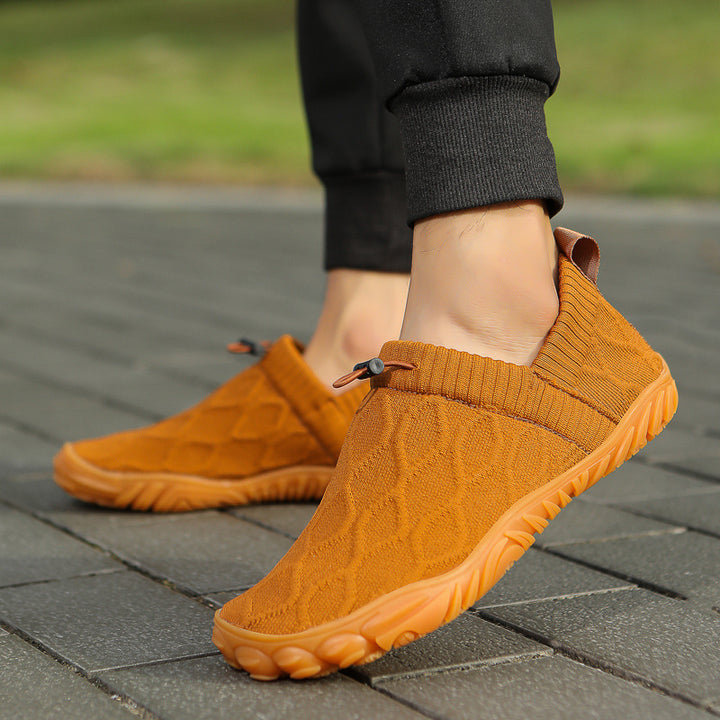 Herren gestrickte Slip-On Freizeitsneaker mit elastischem Schaft, Zuglasche und griffiger Gummisohle Echo Archiv