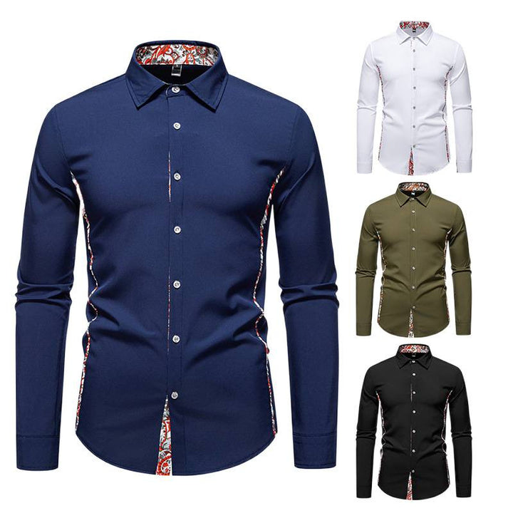 Herren Elegantes Hemd mit kreativem Floral-Muster und modernen Akzenten Echoarchiv