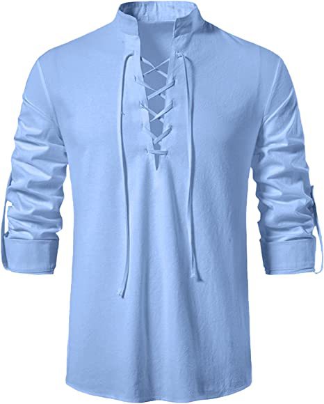 Herren Langarm-Shirt mit modischer Schnürung Echoarchiv