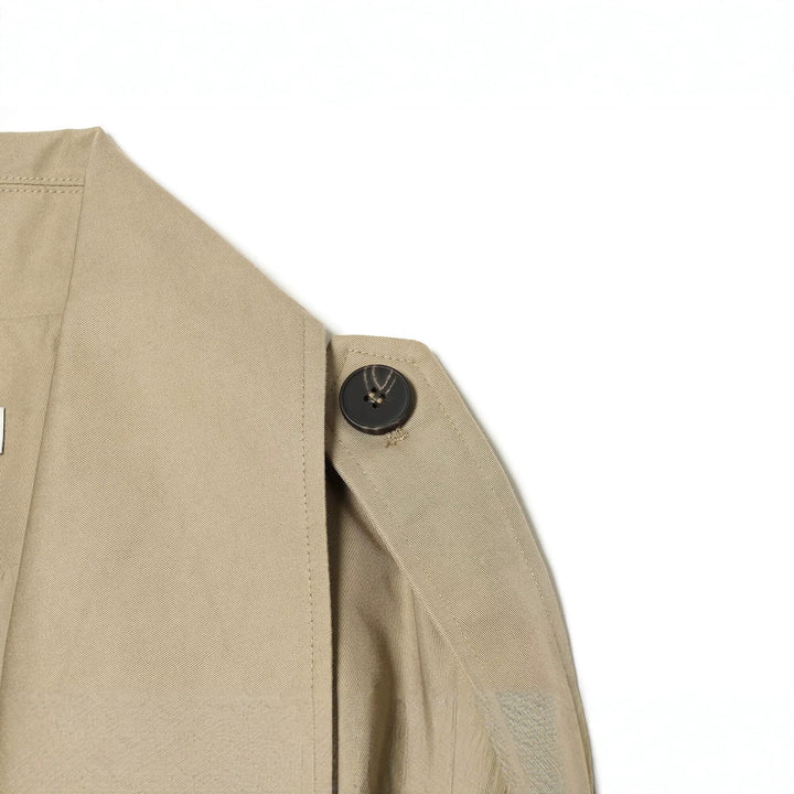 Damen Kurzjacke im Trenchstil mit Boxy-Schnitt, Doppelreihe und Schulterklappen Echo Archiv