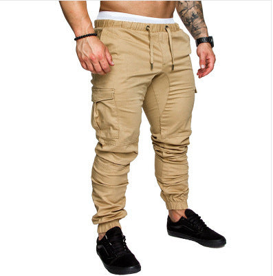 Herren nan taillierter Cargo-Jogger mit elastischem Bund, Kordelzug und aufgesetzten Taschen Echo Archiv