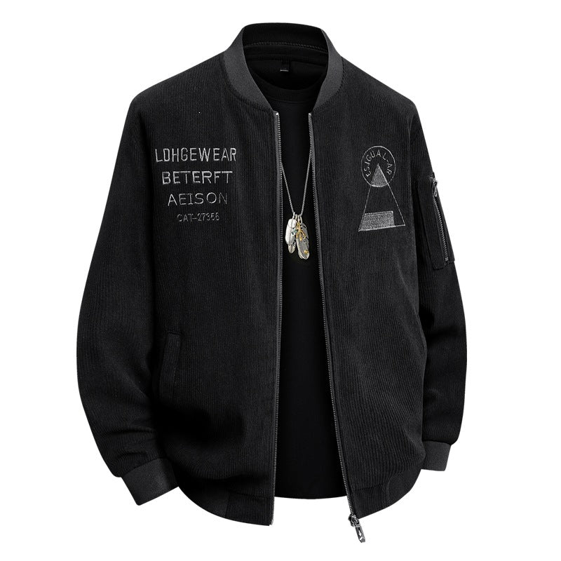 Herren Modische Cord Bomberjacke Echo Archiv