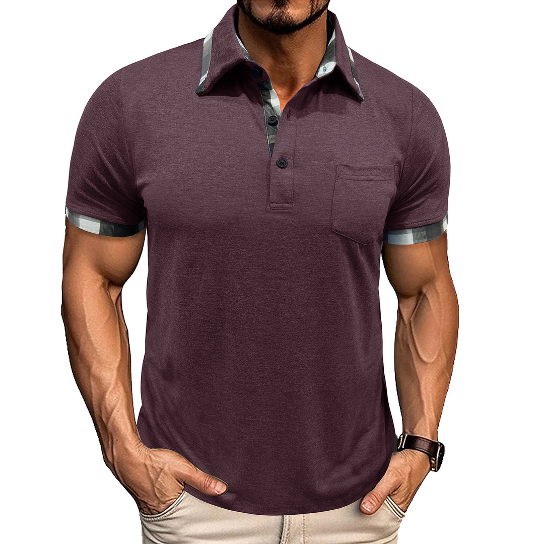 Herren Poloshirt mit modischen Kontrasten Echoarchiv