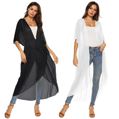 Damen eleganter, transparenter Strandkimono Echo Archiv