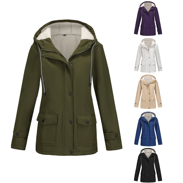 Damen nan wasserabweisender Parka mit Teddyfutter verstellbarer Kapuze und aufgesetzten Taschen Echo Archiv