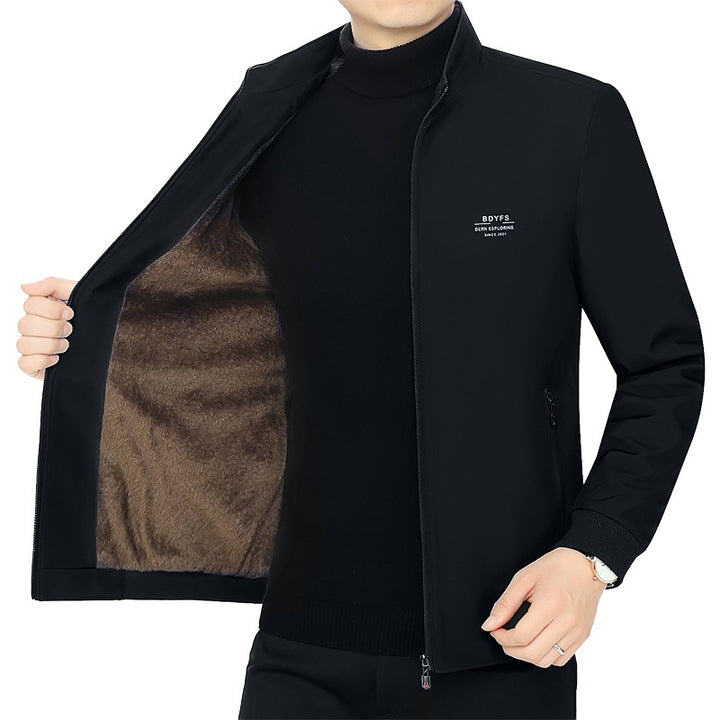 Herren Feldjacke mit Kontrast-Einsätzen und Brust-Reißverschlusstasche – Taviero