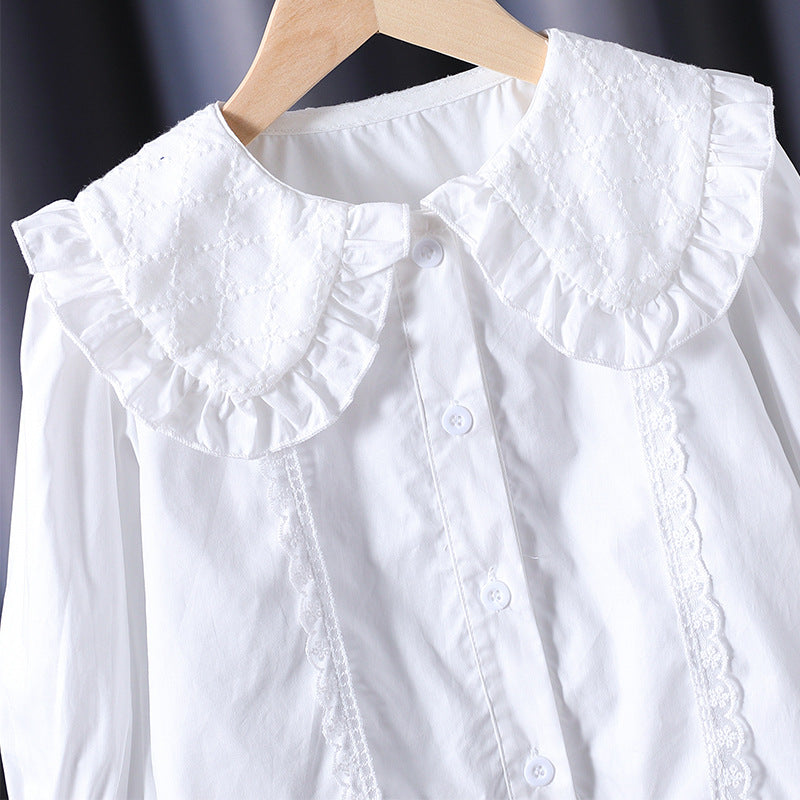 Damen Bluse mit nostalgischem Kragen und Rüschendetails Echo Archiv