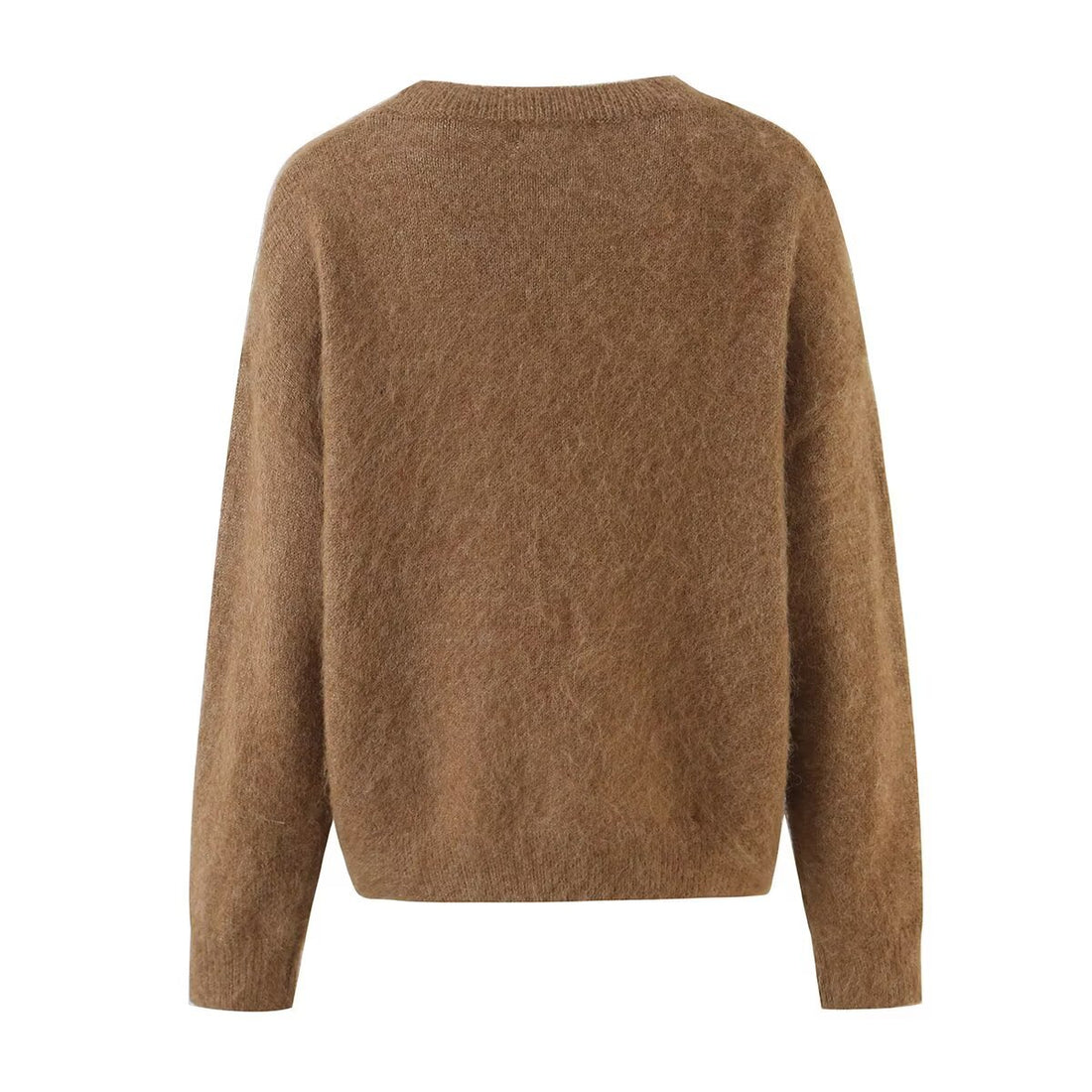 Damen Mohair-Mix Rundhalspullover mit abstraktem Hundemotiv Echo Archiv