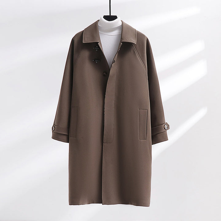 Damen Longline-Mantel mit Knebelverschluss und Raglanärmeln Echoarchiv