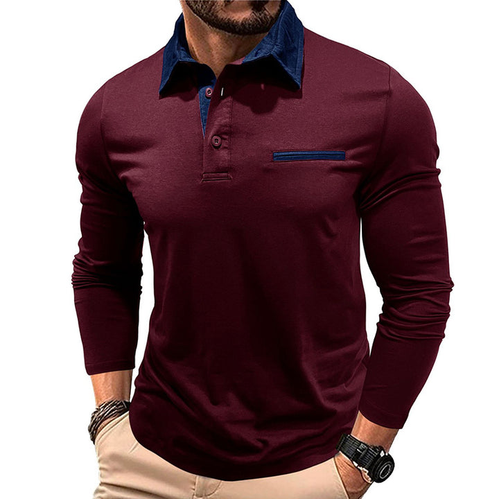 Herren Poloshirt mit modernem Kragen und Taschen Echoarchiv