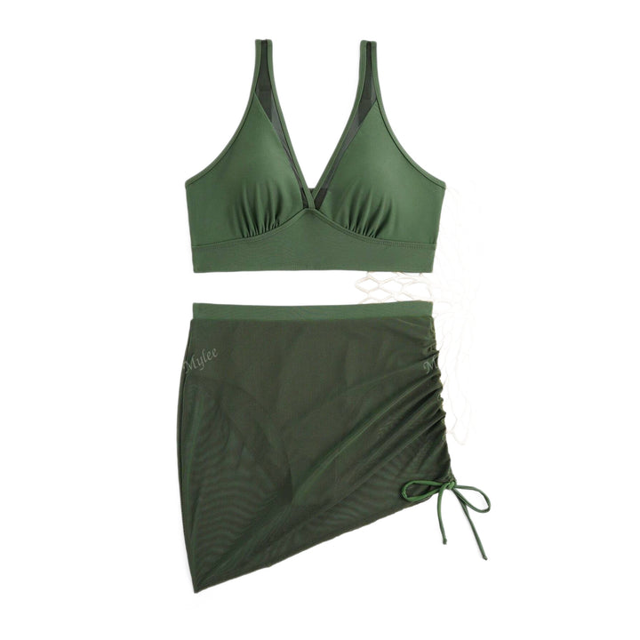 Damen Sportliches Bikini-Set mit transparentem Wickelrock Echo Archiv