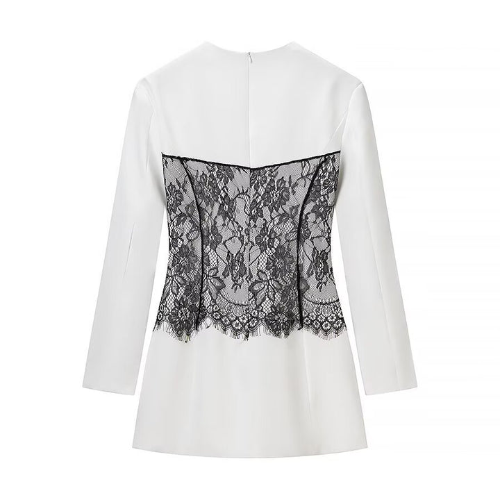 Damen Figurbetontes Minikleid mit Korsagen‑Optik und Spitzenapplikation Echo Archiv
