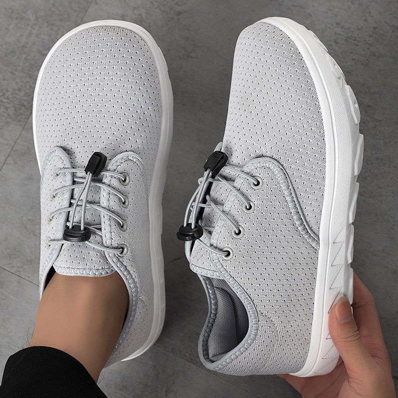 Damen Leichter Freizeit-Sneaker mit Schnellzug-Kordel, perforiertem Mesh & stoßdämpfender Laufsohle Echoarchiv