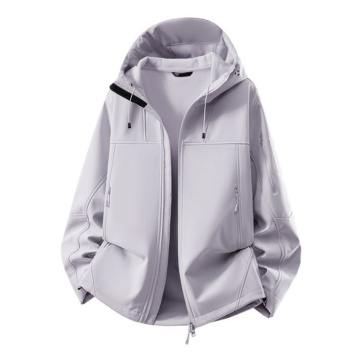 Herren Softshell-Jacke mit Fleecefutter, wasserabweisend und kapuzenverstärkung Echoarchiv