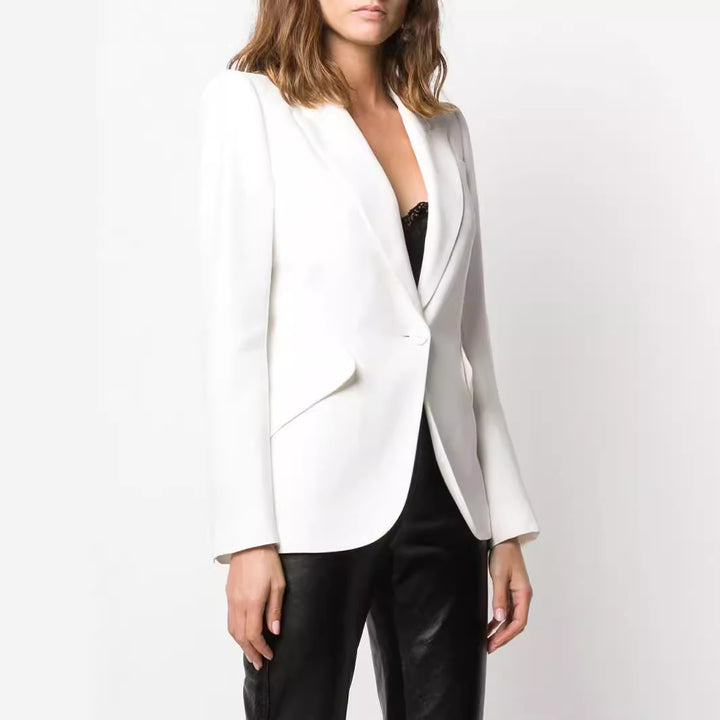 Damen Vegane Lederhose im Geradschnitt mit hoher Taille und dezentem Bootcut Echoarchiv