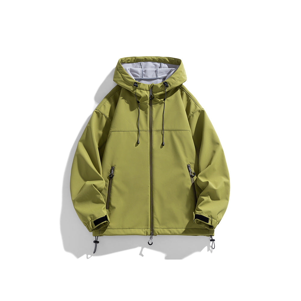 Herren funktionale und winddichte Outdoorjacke mit verstellbarer Kapuze Echoarchiv