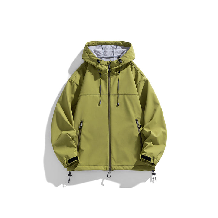 Herren funktionale und winddichte Outdoorjacke mit verstellbarer Kapuze Echoarchiv