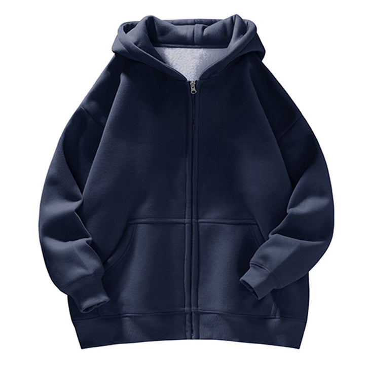 Unisex Oversize-Kapuzenjacke mit durchgehendem Reißverschluss, Teddyfutter und Känguru-Taschen Echo Archiv