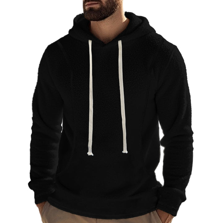 Herren Fleece Kapuzenpullover mit elastischen Bündchen und praktischen Taschen Echoarchiv