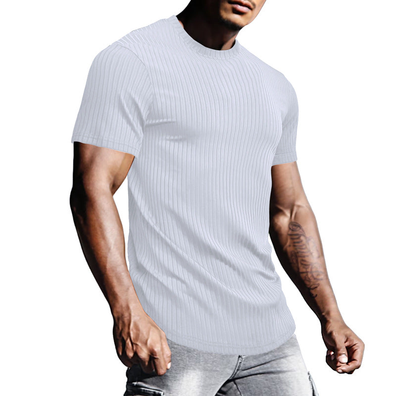 Herren Fitted Rundhalsshirt mit strukturiertem Design und atmungsaktivem Material Echoarchiv