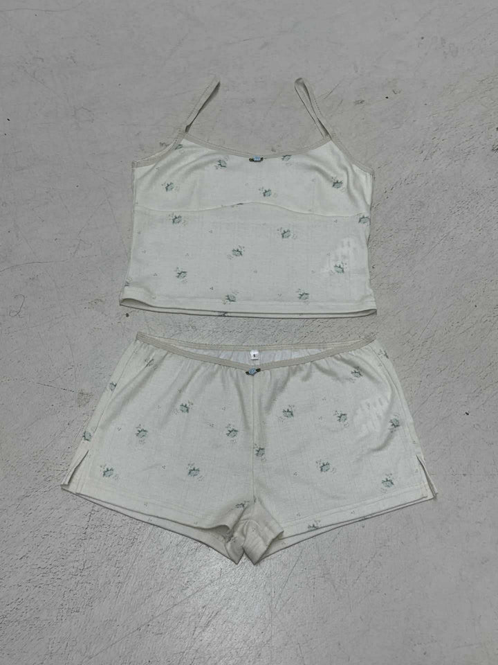 Damen Schlafanzug Set mit zarten Blumenmustern Echo Archiv