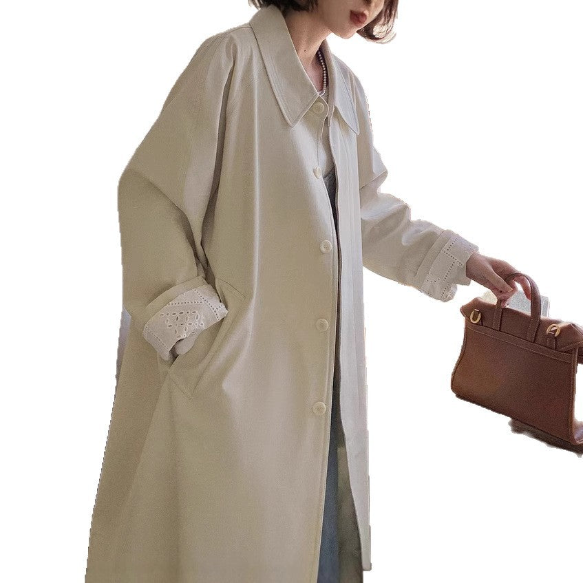Damen Lässiger Oversized-Trenchcoat Echoarchiv