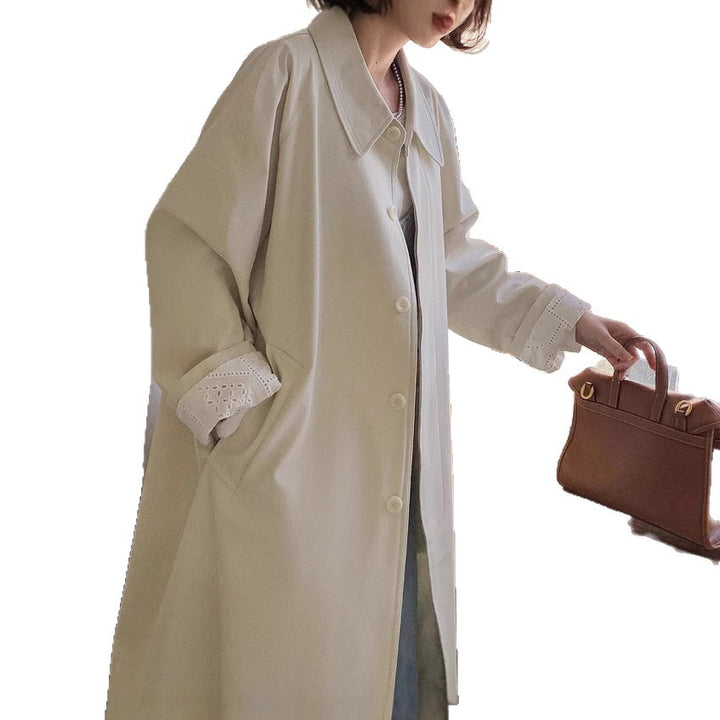 Damen Lässiger Oversized-Trenchcoat Echoarchiv