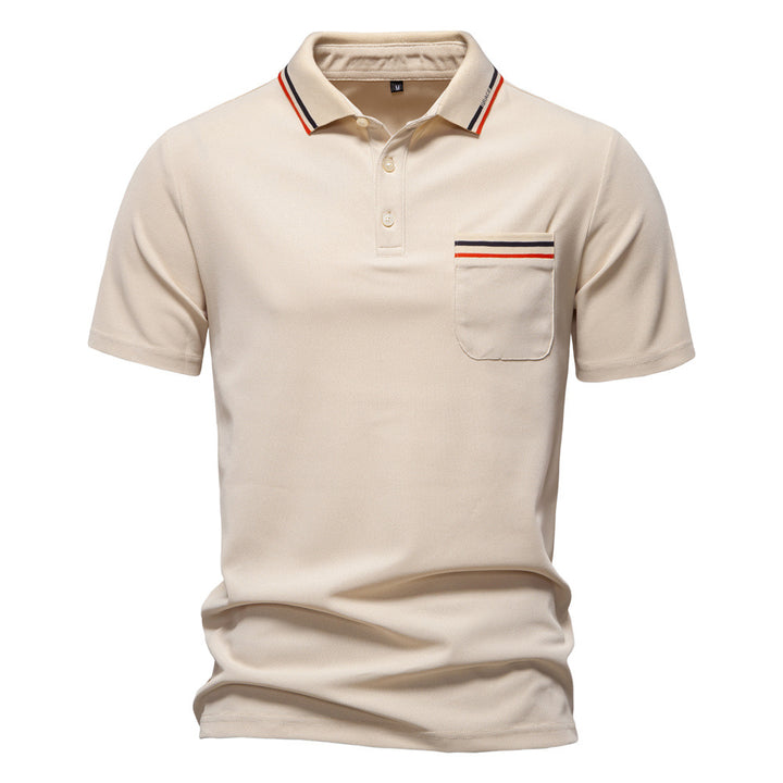 Herren Poloshirt mit modernem Streifenakzent und samtweichem Gewebe Echoarchiv