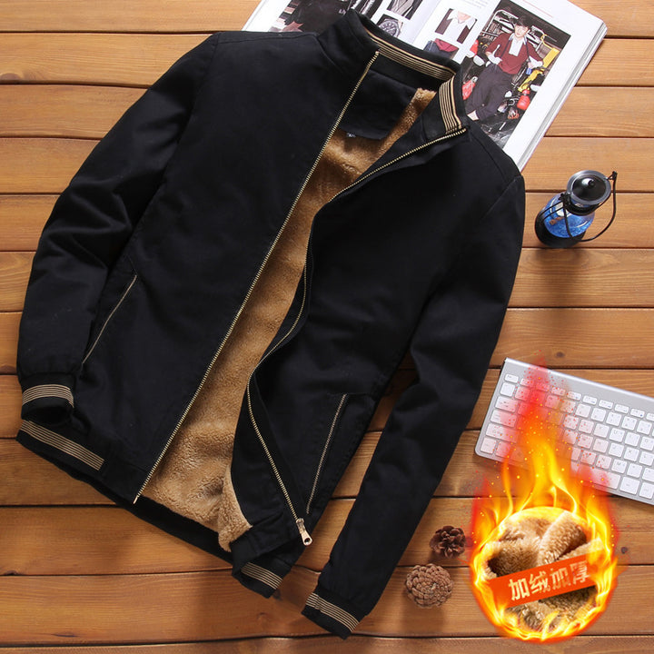 Herren nan gefütterte Winterblousonjacke mit weichem Teddyfutter, winddichter Außenhülle und verdecktem Zweiwege-Reißverschluss Echo Archiv