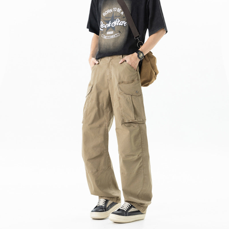 Damen Weite Cargohose mit hohem Bund, Oversize‑Bein und großen Klappentaschen Echo Archiv