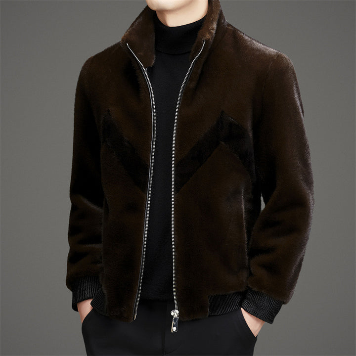Herren Fleecejacke mit modernem Design und hohem Kragen Echoarchiv
