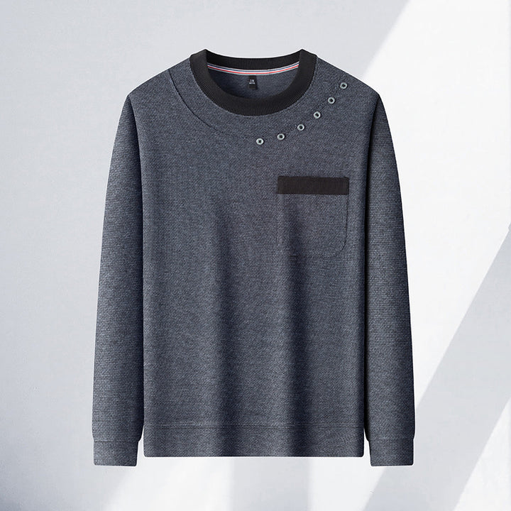 Herren modisches Sweatshirt mit einzigartigen Detailakzenten und praktischer Brusttasche Echoarchiv