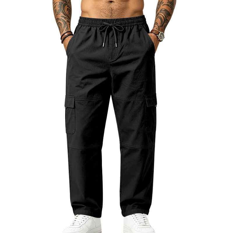 Herren Modern-lässige Cargo-Hose mit Elastikbund, Cargotaschen und verstärkten Knien Echoarchiv