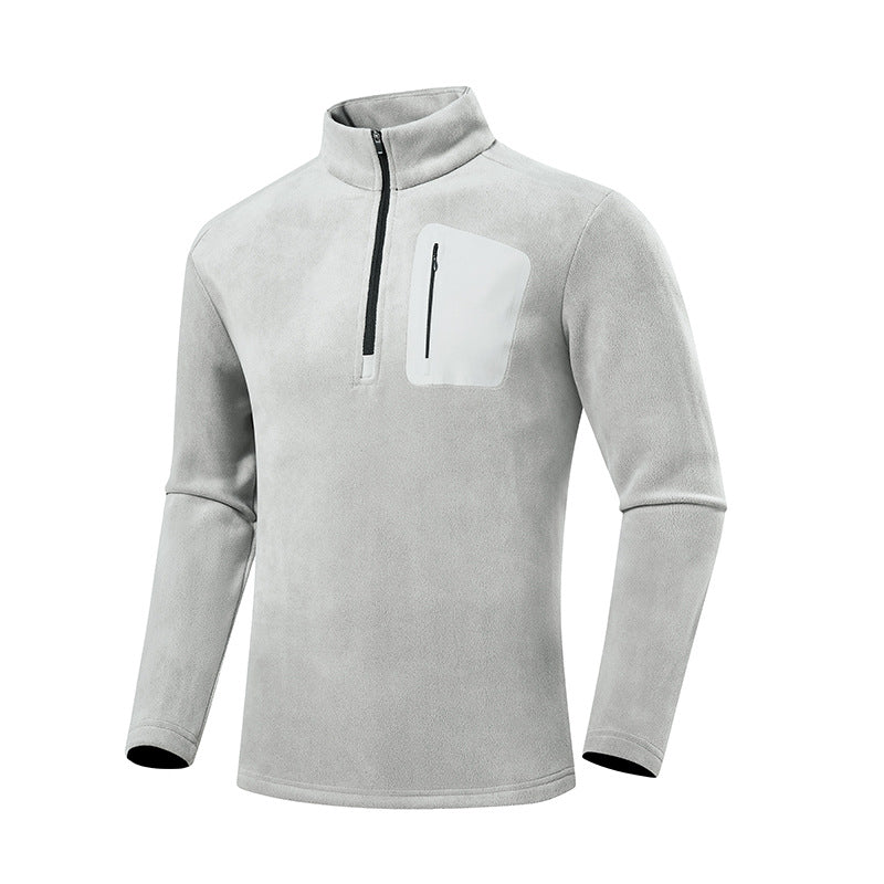 Herren Fleece-Pullover mit Viertel-Reißverschluss und verdeckter Brusttasche Echo Archiv
