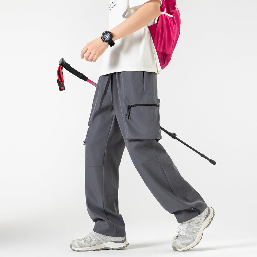 Herren Weite technische Cargo‑Hose mit Multifachtaschen, Tunnelzugbund und verstellbaren Beinabschlüssen Echo Archiv