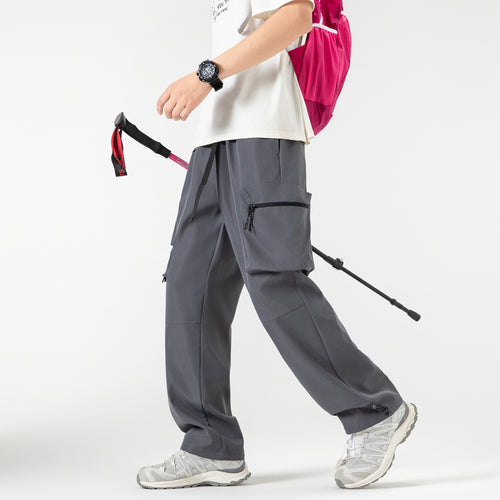 Herren Weite technische Cargo‑Hose mit Multifachtaschen, Tunnelzugbund und verstellbaren Beinabschlüssen Echo Archiv