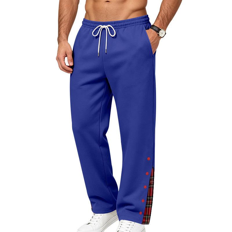 Herren Lockere Jogginghose mit Karo‑Einsatz und Druckknopf‑Details Echoarchiv