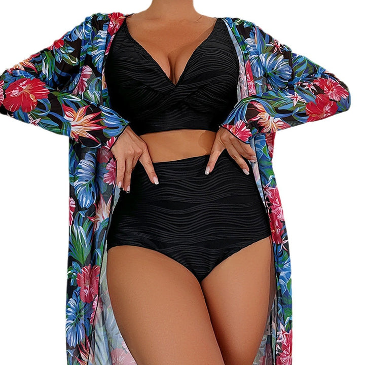 Damen Bikini-Set mit verführerischem Oberteil und figurbetonten High-Waist-Hosen Echo Archiv