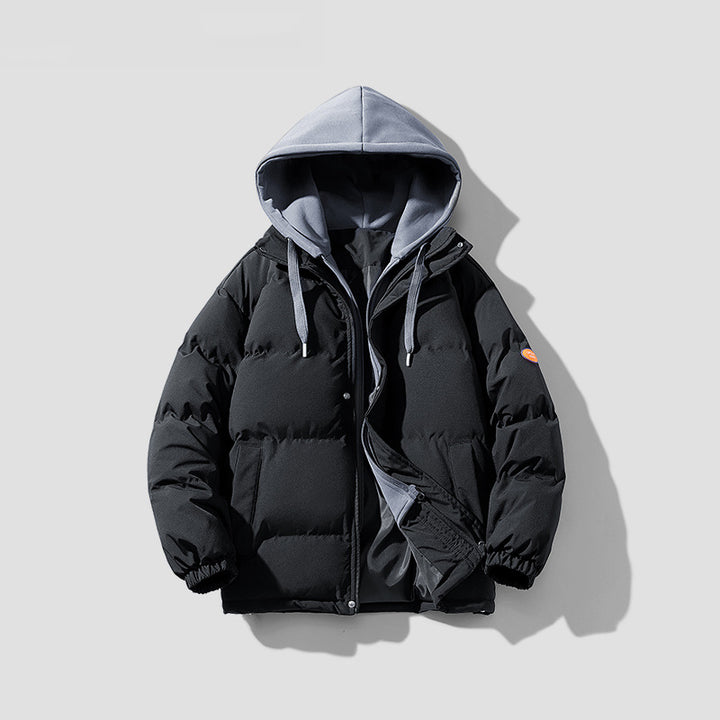 Männer gesteppte Winterjacke mit integriertem Kontrastkapuzeneinsatz und isolierender Thermofüllung – Marzano