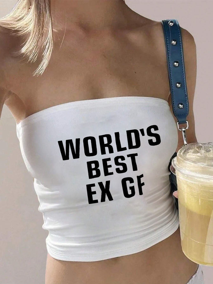 Damen Bandeau-Top mit fröhlichem Gespenster-Motiv Echo Archiv