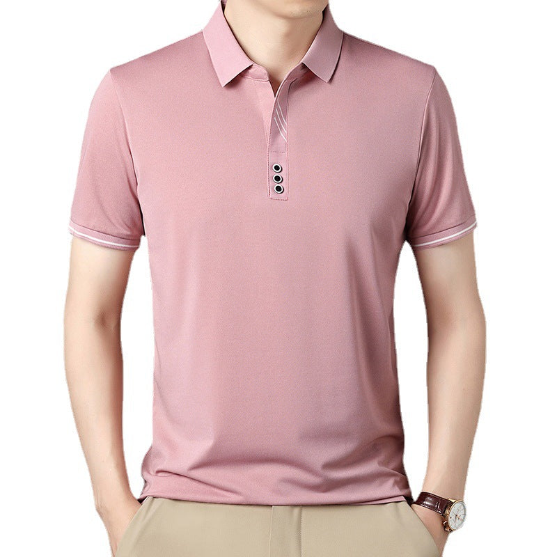 Herren Polohemd mit eleganter Knopfleiste und kontrastierendem Detail Echoarchiv